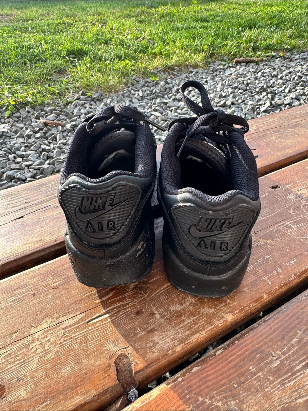 Nike Black Leather Air Max Sneakers - Picture 3 of 7